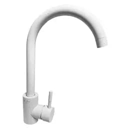 Смеситель для кухни Solone EZA4-D090KW однорычажный из нержавеющей стали Белый 30412