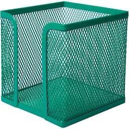 Бокс для бумаги Buromax металлический 10х10х10 см зеленый (BM.6215-04)