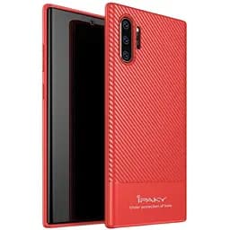 Чохол-накладка iPaky Moosy Series/TPU With Carbon Fiber Case Samsung Galaxy Note 10+ Red
