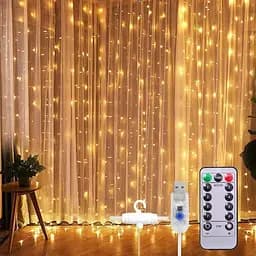 Гірлянда штора LED Star крапля роси кімнатна 3х3 м 300 led з пультом