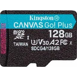 Карта пам'яті Kingston microSD 128GB C10 UHS-I U3 A2 V30 R200MB/s