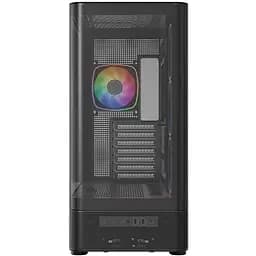 Корпус ModeCom VOLCANO AQ400 ARGB MIDI SIDE LCD 6,2” 4x120mm fans BLACK без БЖ ATX - мініатюра 2