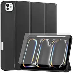Чехол AIRON Premium SOFT для iPad Pro 11 2024 с защитной пленкой и салфеткой Black