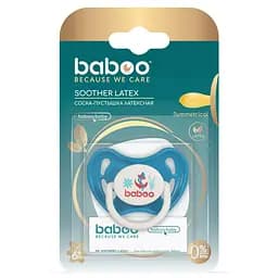 Пустушка симетрична Baboo Marine, латексна, 6+, блакитна (5-042) - мініатюра 4