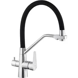 Смеситель для кухни с подключением к фильтру Kroner KRP Edelstahl Klassisch - ESG03817BLK CV027936 Нержавеющая сталь