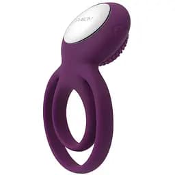 Эрекционное виброкольцо Svakom Tammy двойное для пар интенсивное совместное наслаждение и двойная фиксация Violet