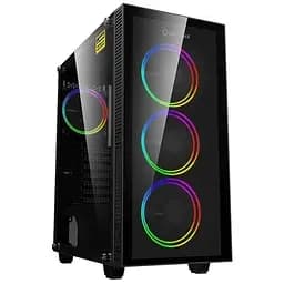 Корпус GameMax Draco XD, чорний, без БЖ, Mid Tower, для ATX / Micro ATX / Mini ITX, 1xUSB 2.0, 1xUSB 3.0, 4x120 мм ARGB Fan, бічна