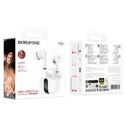 Бездротові TWS навушники Borofone FQ3 Soulmate ANC+ENC White - мініатюра 6