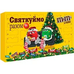 Набір подарунковий M&M's Friends Різдвяний календар 463 г
