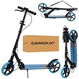 Самокат дитячий iTrike складаний 33х15х89-100 см Синій 000222915 - мініатюра 2