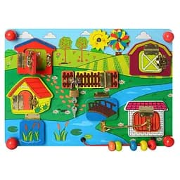 Деревянная игрушка Бизиборд лабиринт, замки (в ассортименте)