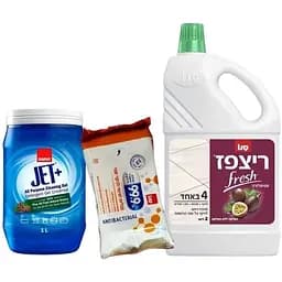 Набір для загального прибирання "Все буде чисто": серветки для прибирання Sano 99.9% Antibacterial 50 шт. + ароматизований засіб для миття всіх типів підлоги Sano Fresh 2 л + універсальний гель Sano Je для прибирання з сосновою олією 1 л