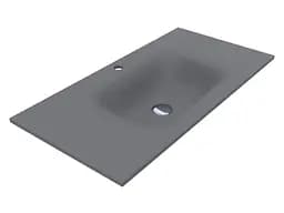 Умивальник Miraggio JESSEL 1000 GRAY (8813469) Mirasoft, Матовий, Накладний/Врізний, Сірий