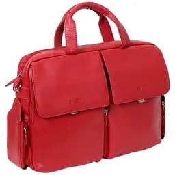 Ділова жіноча сумка Sheff червона натуральна шкіра