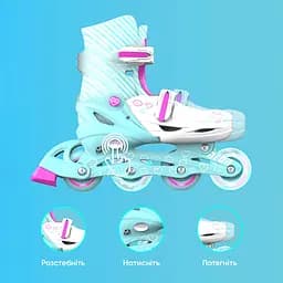 Ролики Neon Inline Skates Розмір 30-33 Бірюзовий - мініатюра 6