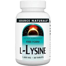Аминокислота Source Naturals L-Lysine 1000 мг 50 таблеток
