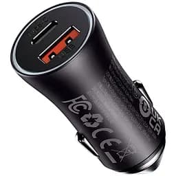 Автомобильное зарядное устройство Baseus Golden Contactor Max Dual Fast Charger Car Charger U+C 60W Dark Gray (CGJM000113) [77942]