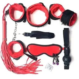 Набір для BDSM 7 аксесуарів Червоний