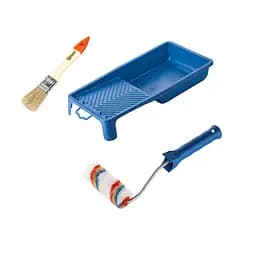 Валик "Элитаколор" 100х15 мм с ручкой, ванночка и кисточка "Стандарт" Polax (770-239)