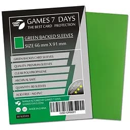 Аксессуар Games 7 Days Протекторы для карт Games7Days 66 х 91 мм MTG, 80 шт. Green PREMIUM (GSD-GR6691)