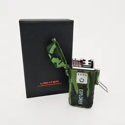 Электроимпульсная зажигалка дуговая usb зажигалка мужская юсб камуфляж JL317 Explorer