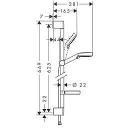 Душовий гарнітур Hansgrohe Crometta Vario 26553400, Білий - мініатюра 2