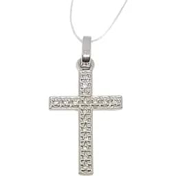 Золотий хрестик Геліос з діамантами. Артикул 3740108