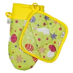 Набір рукавиця та прихватка Прованс Писанка зелена (28760)