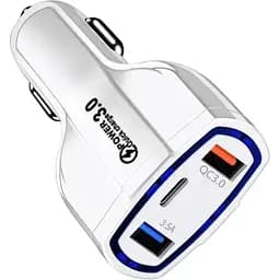 Автомобільний зарядний пристрій No Brand CWa 2USB Type-C PD35W QC 3.0 White (44050554)