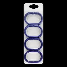 Кольца для шторы в ванной Offtop, 12 шт., синий (855722)