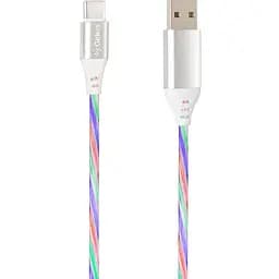 USB кабель Gelius Pro LED RGB GP-UC06c Type-C Silver