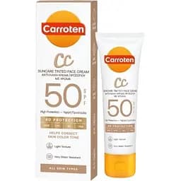 Сонцезахисний крем для обличчя Carroten CC SPF50 50 мл - мініатюра 2