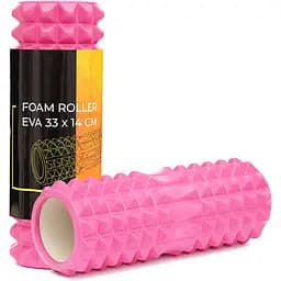 Масажний ролик Cornix EVA 33 x 14 см (валик, ролер) XR-0327 Pink