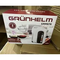 Ручний міксер Grunhelm GRM676 для дому 5 швидкостей 2 насадки Білий 400 Вт - мініатюра 3