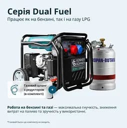 Інверторний генератор газ/бензин Konner&Sohnen 8/8.5 кВт KS 8100iEG 1/3 - мініатюра 12