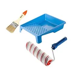 Валик "Мультиколор" 250х48 мм з ручкою, ванночка і пензлик "Стандарт" Polax (770-226)