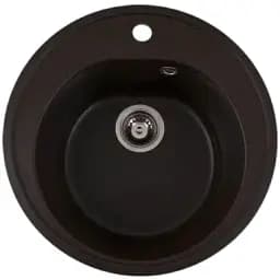Кухонна мийка Рlatinum Luna 510 гранітна матова з кріпленням D=51 см шоколад (000025067)
