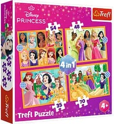 Набір Пазли - (4в1) - "Казкові історії"/Принцеси Дісней/Trefl