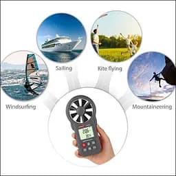 Анемометр крильчастий 0.3-30м/с -10-45°C wintact 16.5х8.5х3.9 см hoz0010074 - мініатюра 4