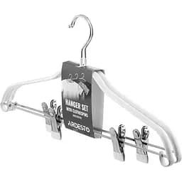 Набір вішалок Ardesto з прищіпками 42 см 2 шт білий (ARHC2802WC)