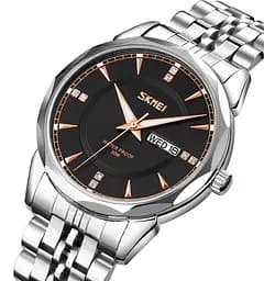 Наручний годинник Skmei 9268 Silver Black, 9268SIBK (18385) - мініатюра 2