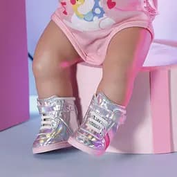 Взуття для ляльки Baby Born Сріблясті кросівки (831762) - мініатюра 5