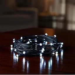 Новогодняя гирлянда комнатная нить GarlandoPro 22 м 220 LED черный провод Белый свет W220LED22MBW