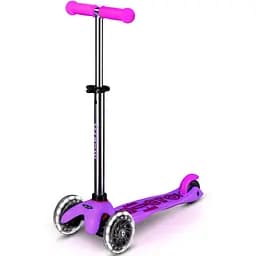 Самокат детский Micro Mini Deluxe Glow LED 3-колесный морозный розовый (MMD217)