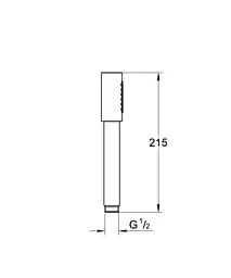 Ручний душ 1 режим струменя Grohe Rainshower Aqua Stick 26866DC0, Нержавіюча сталь - мініатюра 5