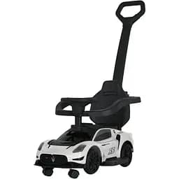 Дитяча каталка-толокар 2 в 1 Bambi M 5106-1 з батьківською ручкою білий