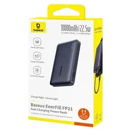 Батарея Baseus EnerFill FP21 22.5W 10000mAh Black (P1008210D123-00) - мініатюра 6