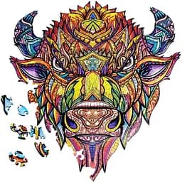 Деревянный пазл в коробке BrushMe Зубр 38x40.8 см