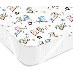 Наматрацник непромокаючий Cosas Beige Owl 70х120 см бежевий (WaterSheet_OwlBeige_120) - мініатюра 3