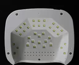 Лампа для манікюру зі стразами SUN S20 UV/LED дисплей сенсор руху знімне дно для педикюру 268 Вт Білий - мініатюра 3